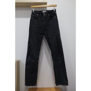 AGOLDE Womens Size 24 High Rise 90s Pinch Waist Button Fly Straight Leg Cotton